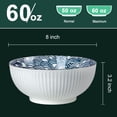 thumbnail image 2 of 60 Oz Large Soup Bowl Set Of 3, Japanese Ramen Pho Bowls, Blue And White Porcelain Big Bowl, 2 of 9