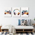 thumbnail image 4 of Video Game Wall Art Decor Set of 3 Watercolor Gaming Canvas Painting Pictures Video Game Canvas Prints for Home Gaming Room Decor, 4 of 6