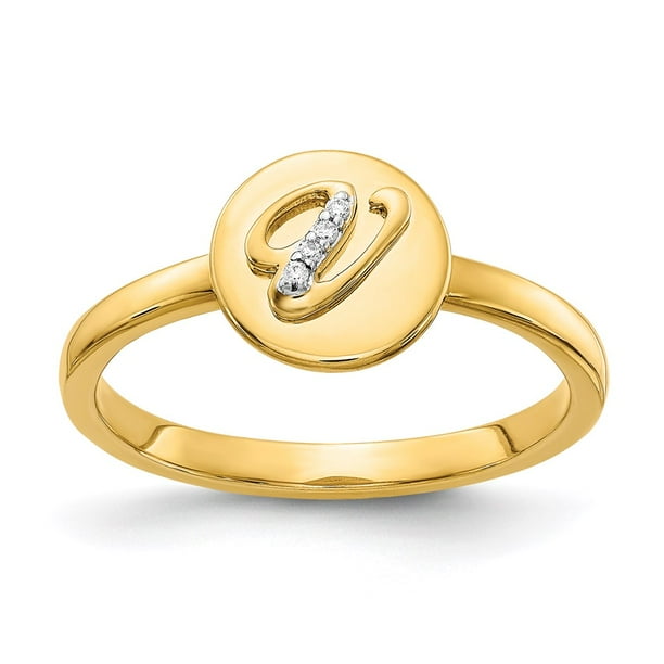 Jewels Solid 14k Yellow Gold Diamond Initial Letter V Ring Band Size 5 012 Cttw Walmart Com Walmart Com Jewels Solid 14k Yellow Gold Diamond Initial Letter V Ring Band Size 5 012 Cttw Walmart Com Walmart Com