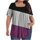 thumbnail image 4 of Tops Cortos para las Mujeres Impreso Cuello de Gran Tamaño Plisado Manga Corta Suelta Superior en Tamaños Más L-5xl, 4 of 4