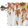 thumbnail image 5 of Fall Pumpkin Kitchen Window Tier Curtains and Valance 3 Pieces Set Farmhouse Sunflower Maple Leaves Window Valances Rod Pocket Panels Privacy Thanksgiving Cafe Tiers Bedroom Short Window Treatment, 5 of 5