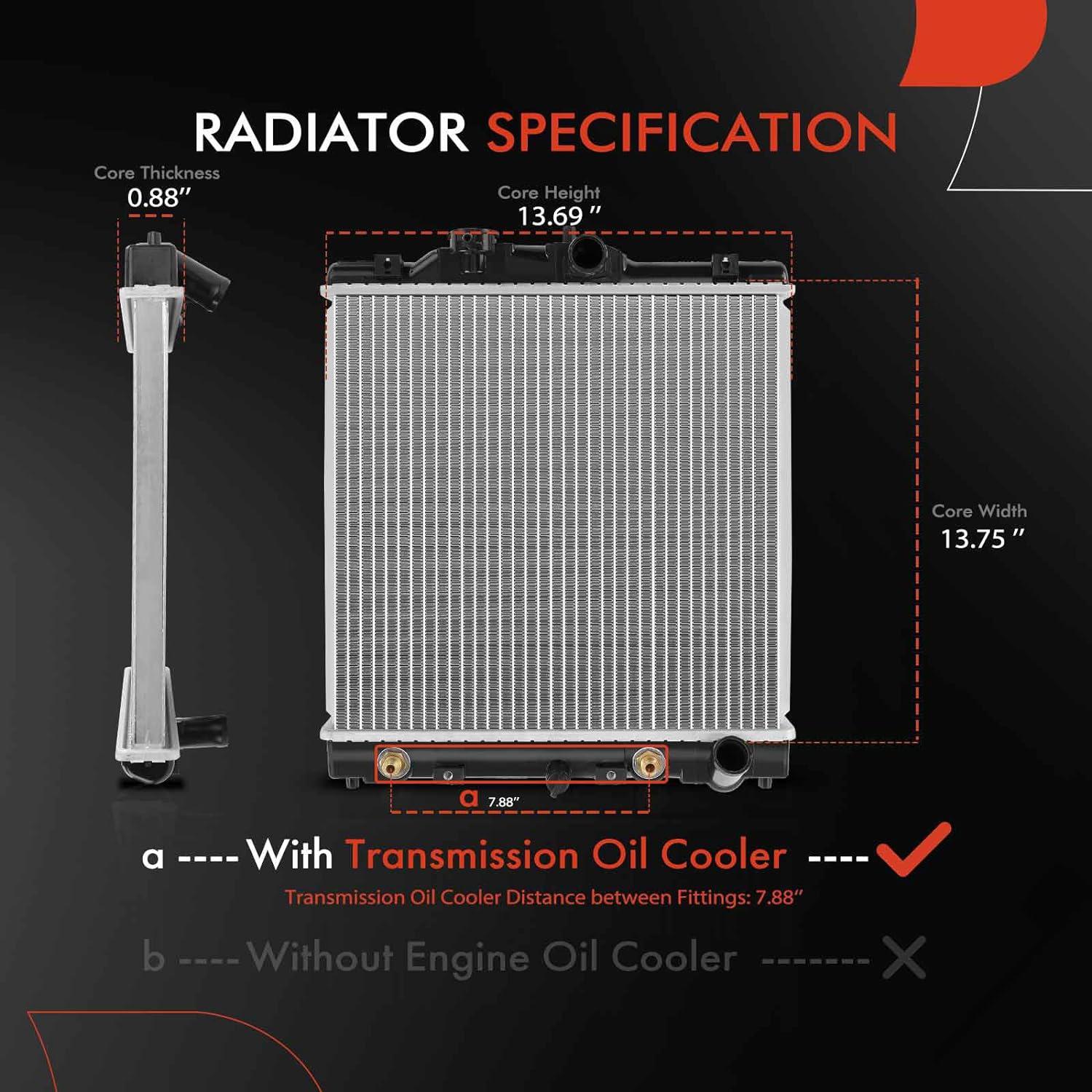 Civlc Radiator Honda Civic Radiator Aluminum Replacement Radiator For Honda Civic ...