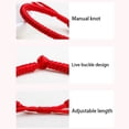 thumbnail image 4 of Electronicheart String Bracelets Red Braided Handmade Soft Thread Rope Simple Fadeproof Adjustable Ropes Bracelet Kids Mother Daughter 13CM 13CM, 4 of 6