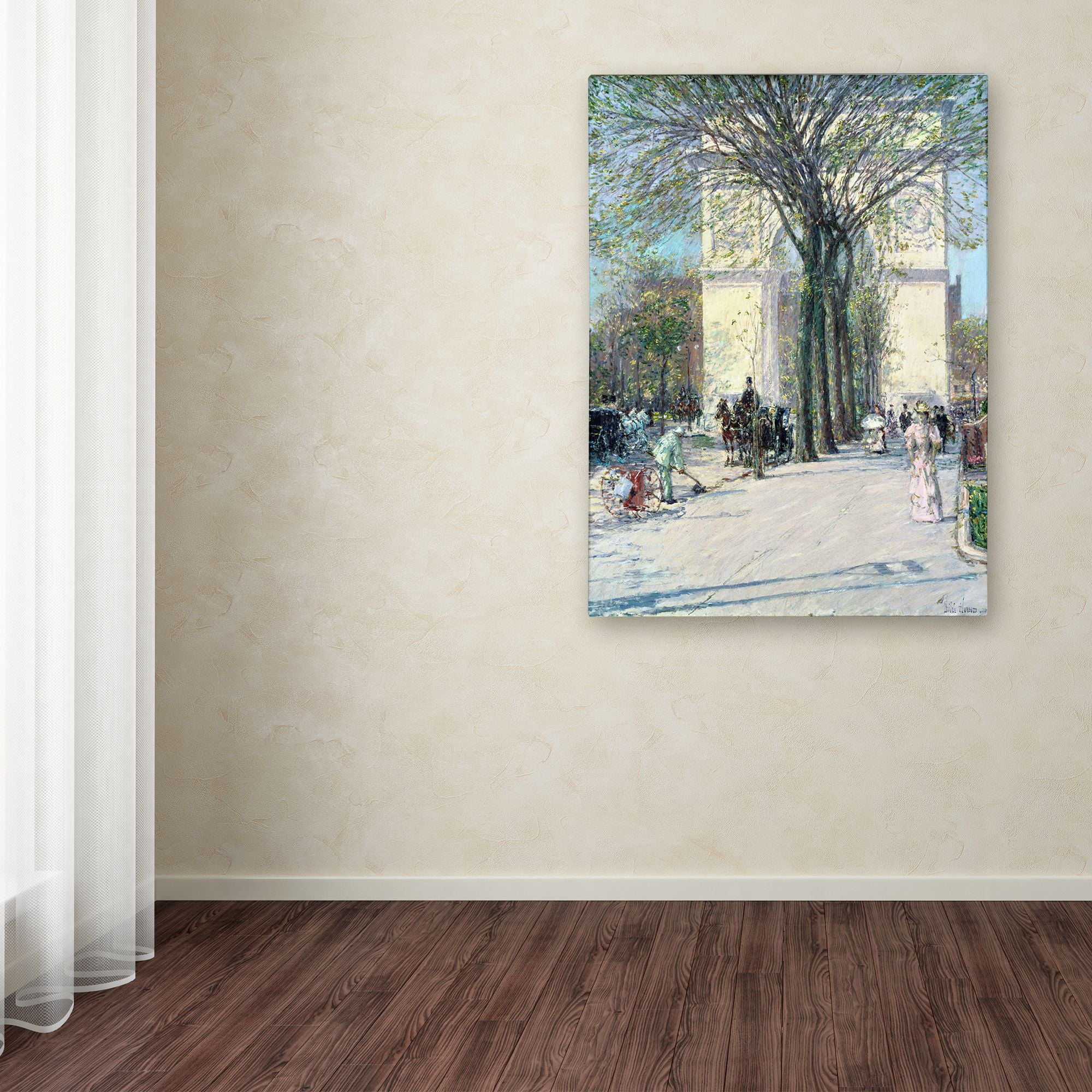 Childe Hassam 'Washington Arch In Spring' Canvas Art