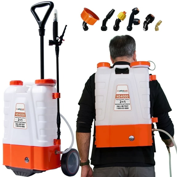 Petratools HD4000 Backpack Sprayer 4 Gallon Electric Sprayer Back Pack Battery Sprayer