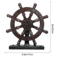 thumbnail image 2 of Raindrops  Miniature Retro Geometric Wallpaper Rudder Ornament Ship Steering Wheel Model, 2 of 8