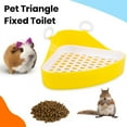 thumbnail image 3 of Small Pet Toilet Detachable Triangular Hollow Rabbit Litter Box for Ferrets Hamsters Cats Guinea Pig, 3 of 8