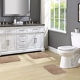 thumbnail image 2 of Garland Rug Traditional Washable Bath Rug Set, 3-Piece Set (17"x24" Bath Rug and Two 21"x34" Bath Rugs) Taupe, 2 of 6