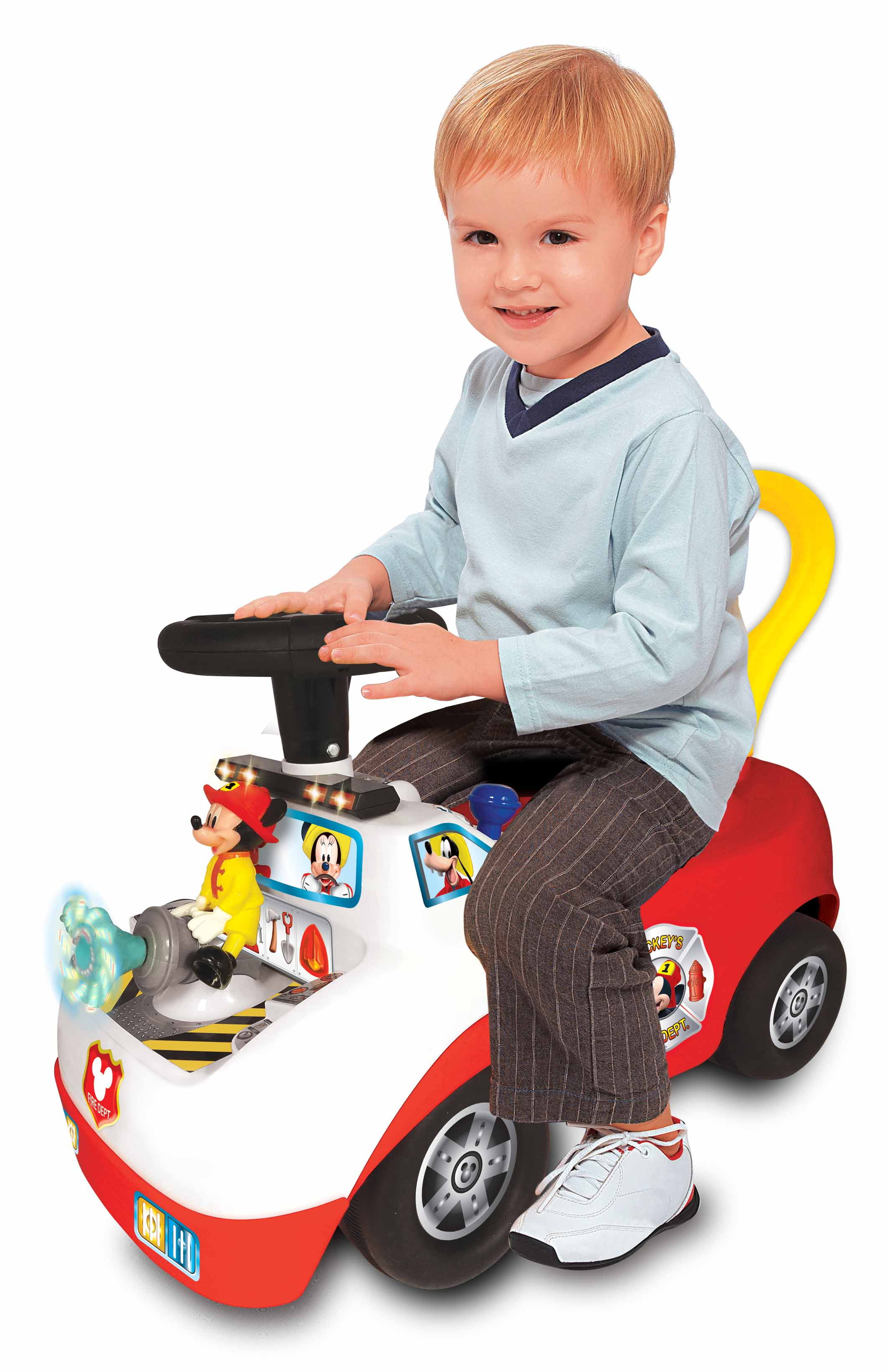 mickey fire truck ride on