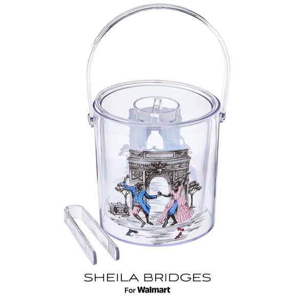Sheila Bridges Harlem Toile Dancing Ice Bucket and Tong Set