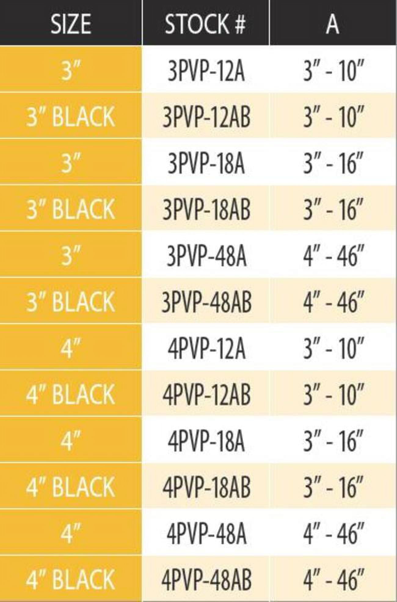 Duravent 4PVP-18AB 4" Inner Diameter - Black