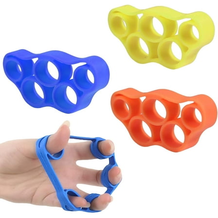 Finger Stretcher Resistance Bands, 3 Pcs Hand Grip Strengthener, Finger Exerciser Stretcher, Extensors Training Bands