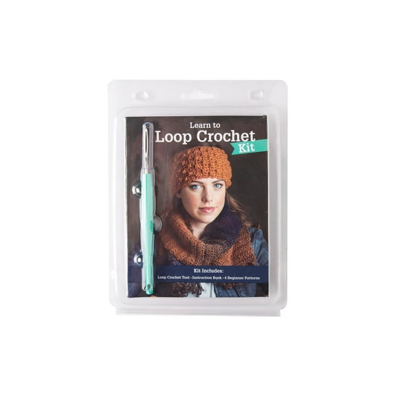 Leisure Arts Learn to Loop Crochet Kit with Book and Tool Beginner Set