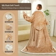 thumbnail image 6 of Heated Blanket Throw Size, Washable Heated Throw Blanket Electric, Electric Throw Blanket, Beige, 50" x 70", Blanket Warmer Heating blanket Heat Warming Blanket Electric Blanket Throw Heater, 6 of 7