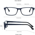 thumbnail image 6 of LifeArt Blue Light Blocking Glasses, Anti Eyestrain, Computer Reading Glasses, Gaming Glasses, TV Glasses for Women Men, Anti Glare (Navy, +1.25 Magnification), 6 of 9
