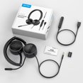 thumbnail image 4 of New Bee Auriculares USB con micrófono para ordenador, controles en línea para centro de llamadas de volumen, auriculares estéreo con cable, 4 of 5
