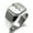 Silver, variant on Stainless Steel Rod of Asclepius Engraved Square Flat Top Biker Style Polished Signet Ring