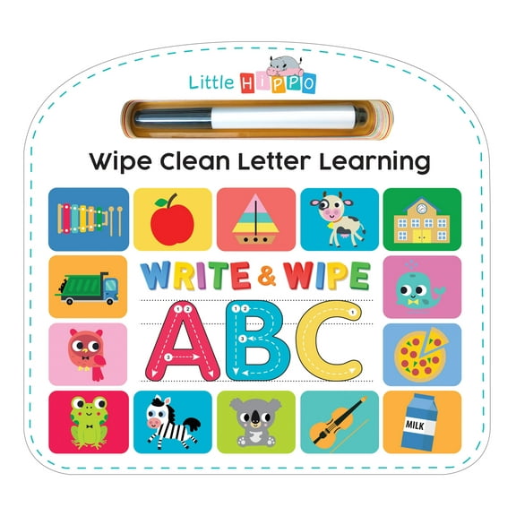 Write & Wipe ABC - Children's Illustrated Wipe Clean Alphabet Learning Board Book