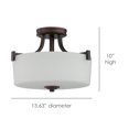 thumbnail image 2 of F18016-80-Sunset Lighting-Dalton - 3 Light Semi-Flush Mount   Bright Satin Nickel Finish with Opal, 2 of 4