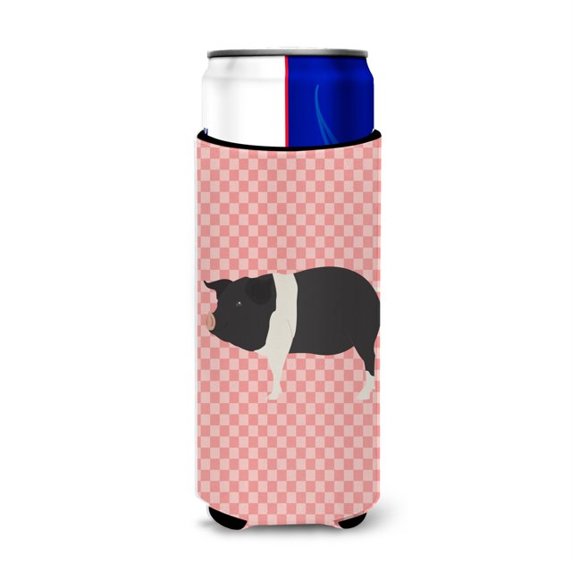 "Treasures Hampshire Pig Pink Check - Abrazadera decorativa para latas, delgada, multicolor" Caroline's Treasures BB7939MUK