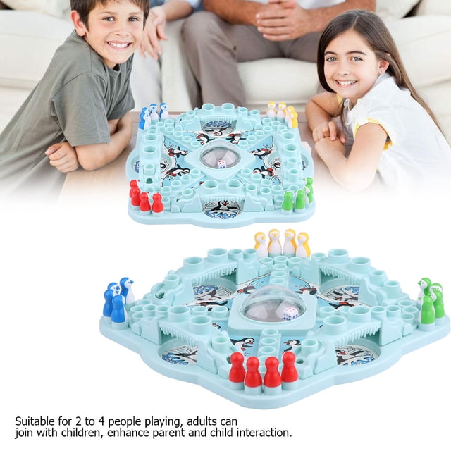 Penguins Family Game, Desktop Dice Board ABS Puzzle Table Games, Above 4 Years Old For Kids