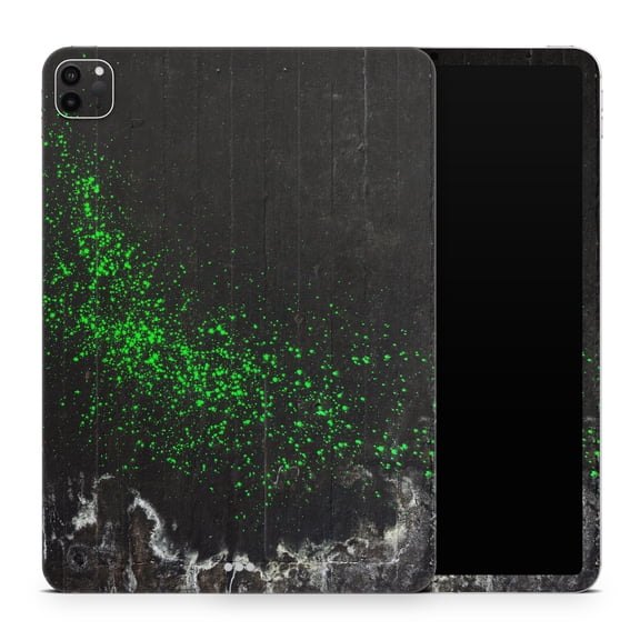 DesignSkinz Grungy Green and Black Wood Surface Full-Body Skin Decal Wrap Cover for iPad (A1219/A1337)