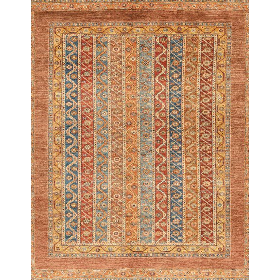 Ahgly Company Machine Washable Indoor Rectangle Abstract Red Fox Red Area Rugs, 5' x 7'