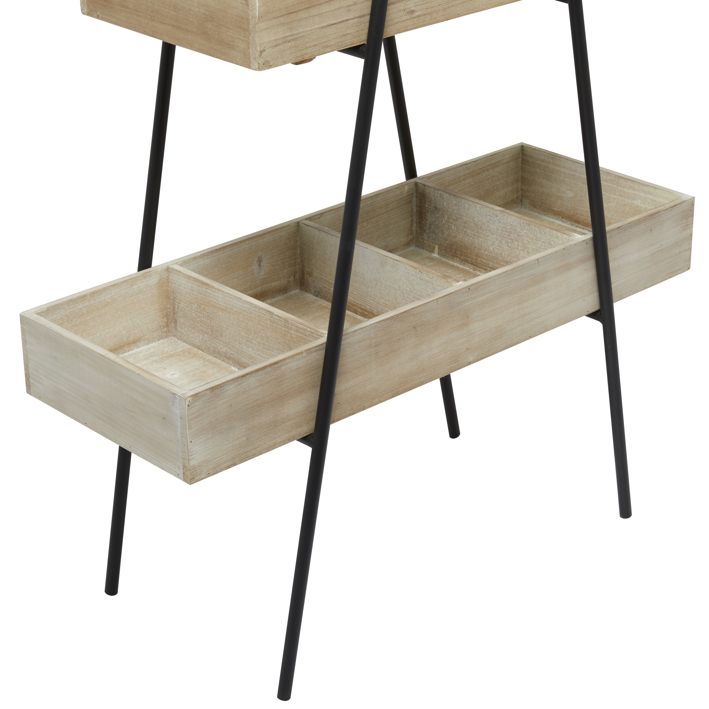 DecMode 32" x 13" x 56" 3 Tier Brown Wood Indoor Outdoor Plantstand