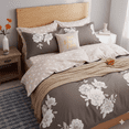thumbnail image 3 of Say Yes Bedding Modern Nature Floral Duvet Cover Set, 220 Thread Count Cotton Printed Bedding Set with Pillow Shams, Queen, 3 of 5