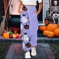 thumbnail image 2 of Mercatoo Kids Halloween Sweatpants High Waisted Cotton Bottom Sporty Active Joggers Pants Baggy 𝐀thletic Trousers with Pocket, 2 of 5