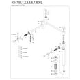 thumbnail image 6 of Kingston Brass KS4705DKL Kaiser Deck Mount Pot Filler Faucet, Oil Rubbed Bronze, 6 of 8