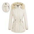 thumbnail image 4 of VEKDONE Womens Parka Coat Winter Thicken Puffer Jacket with Faux Fur Hood Long Sleeve Zip Up Detachable Hooded Jackets Thermal Outerwear with Pockets, 4 of 4