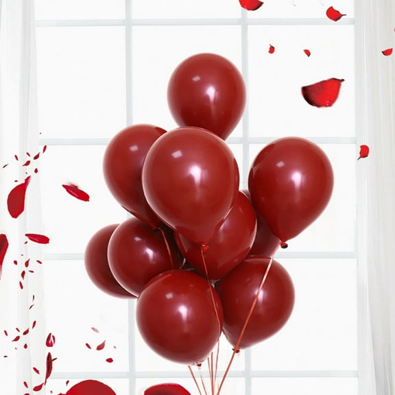 LOLIPPYY 50 Pcs Matte Finish Red Balloons for Birthday Party Decorations