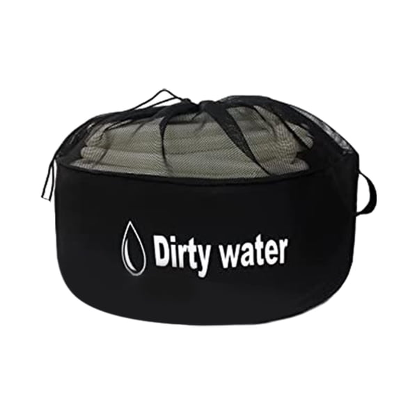 Black Heavy Duty Rv Sewer Hose Storage Bag Oxford Cloth Organizer With Mesh Top For Cords Hoses Black