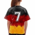 thumbnail image 3 of T-Shirts d'Été pour Garçons et Filles, Patchwork de Couleurs, Manches Courtes, Mode Décontractée, Printemps, 12-13 Ans, 3 of 5