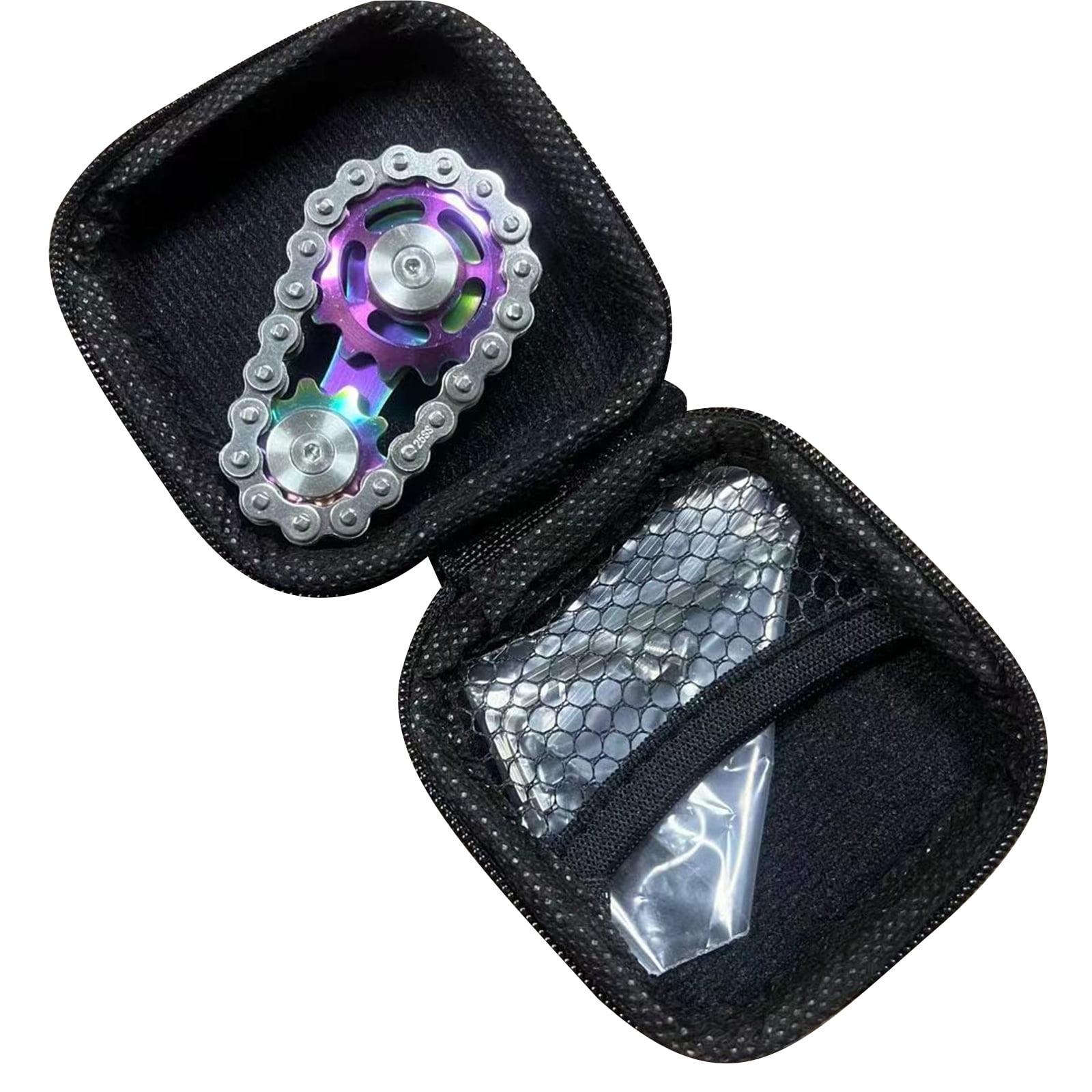 Bike Chain Gear Fidget Spinner Metal Sprocket Chain Fidget Toy,Stress