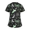 thumbnail image 4 of Funicet Hauts pour Femmes, Shorts pour Femmes, Mode Décontractée Halloween Imprimé Manches Courtes Col en V avec Poche, Hauts Décontractés pour Femmes, 4 of 5