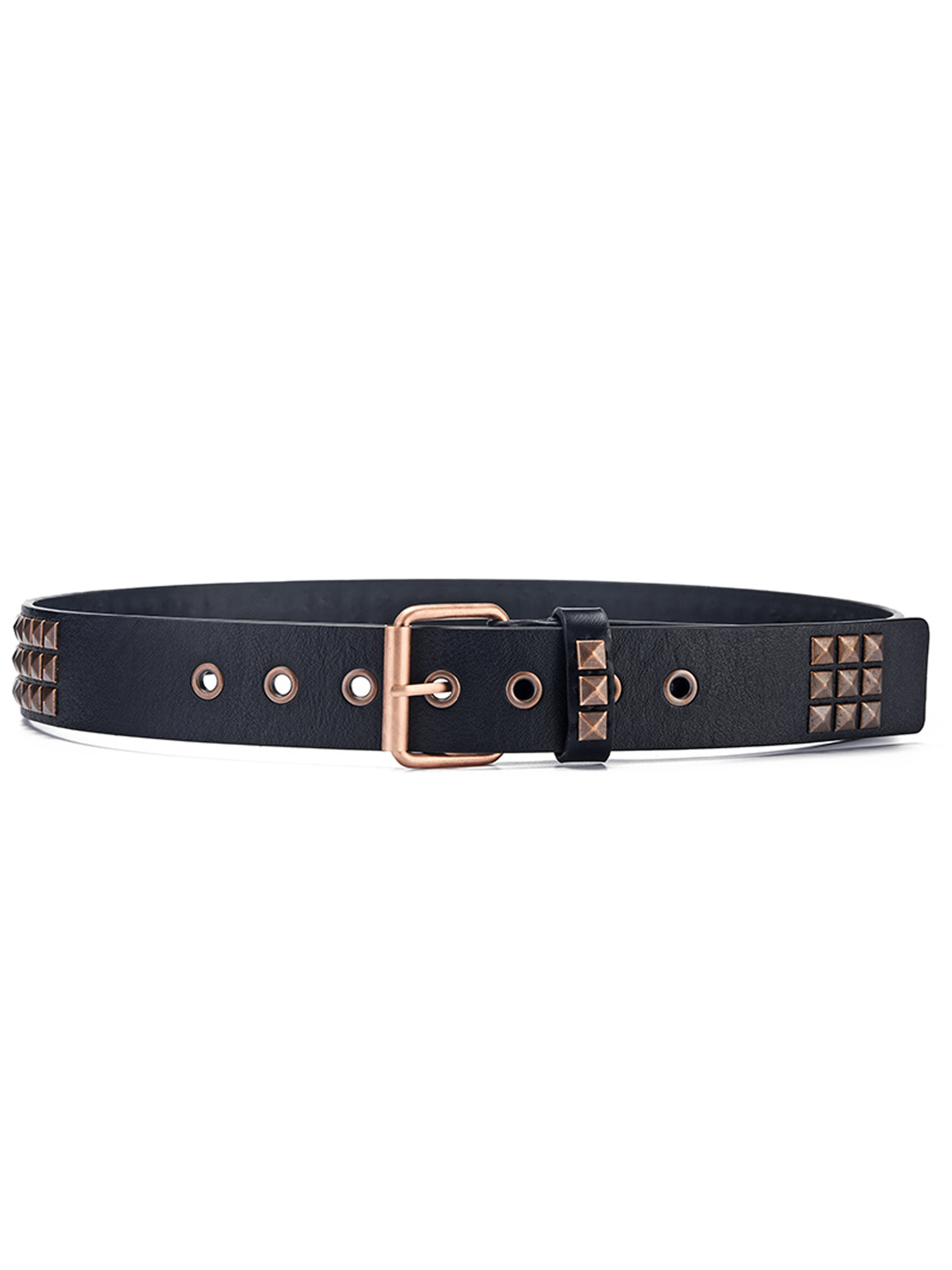 Licupiee Women Rivet Waist Belt Trendy Studded Imitation Leather Belt