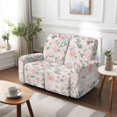 thumbnail image 4 of Jiueut Peony Flower Pattern Recliner Loveseat Slipcover, Scratch Resistant Recliner Slipcover Non Slip Furniture Protector with Pockets for Home Use, 4 of 7