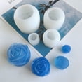 thumbnail image 3 of Rose Shaped 3D Rose Shape Party Silicone RoseIce Cube Set Flower Tray For Homemade Juice, 3 of 6