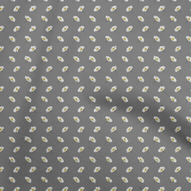 oneOone Tissu en Rayonne Gris Floral Matériel de Robe Tissu Imprimé Tissu au Mètre 56 Pouces de Large