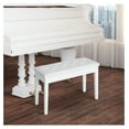 thumbnail image 6 of Duet Piano Bench with Faux Leather, White - Adjustable Piano Seat for 2 Pianists, Kids Lessons, Traditional Style, 6 of 9