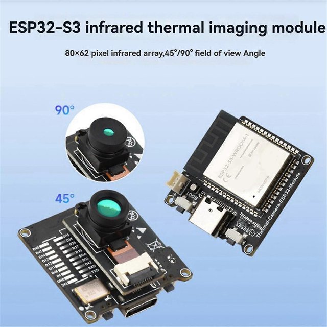 Camera ESP32 Module ESP32-S3 Thermal Imaging Module 80x62 Pixel Infrared Array Supports ESP-IDF 90 Field of View