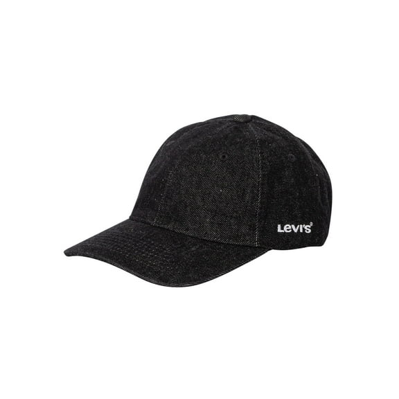 Levi Mens Adjustable Curve Denim Cap ~ Essential Regular Black