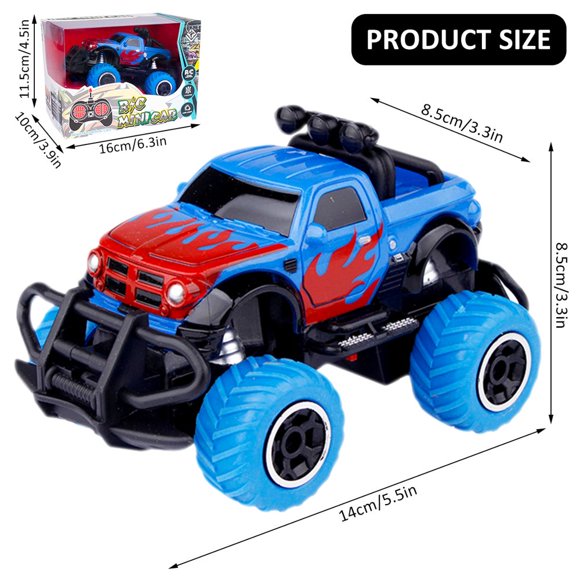 Voiture Télécommandée 1/43 pour Enfants de 3 à 9 Ans Voiture Tout-Terrain à Batterie 200 Pieds Camion RC Forte Adhérence Voiture de Course Interaction Parent-Enfant