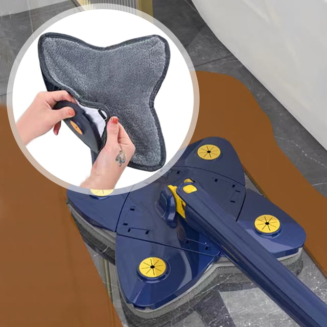 Trapeador de limpieza 360 giratorio Squeeze Floor Cloth para esquina de puerta automática (A)