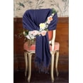 thumbnail image 4 of Sakkas 78" X 28" Rayon from Bamboo Soft Solid Pashmina Feel Shawl / Wrap / Stole - Navy - One Size, 4 of 6