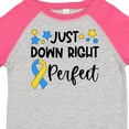 thumbnail image 4 of Inktastic Just Down Right Perfect Down Syndrome Awareness Ribbon Boys or Girls Toddler T-Shirt, 4 of 5
