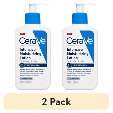 (2 pack) CeraVe Intensive Moisturizing Body Lotion for Dry to Very Dry Skin   Itch Relief