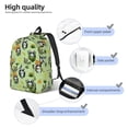 thumbnail image 4 of Lsque Cute Panda Bear In Greenery Forest Pattern Canvas Daypack, Durable Backpack, High-quality Versatile Backpack,Vintage Compact Backpack-Medium, 4 of 6